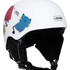 Шлем LUCKYBOO - FUTURE белый-котята