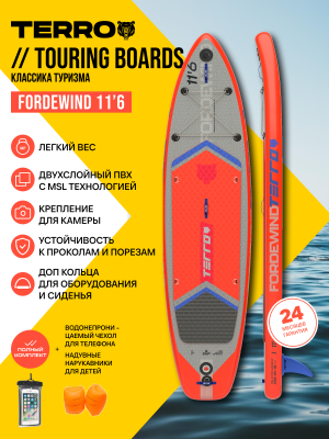 25 SUP TERRO 11'6*32"*6" FORDEWIND red