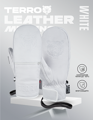Варежки TERROR - LEATHER Mitten (White)
