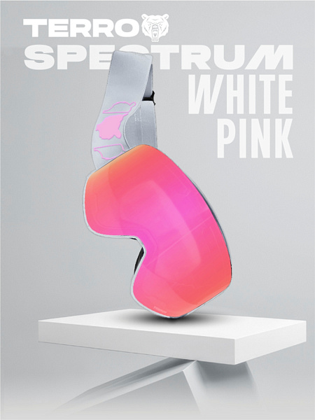 23/24 Маска TERROR - SPECTRUM White - Pink
