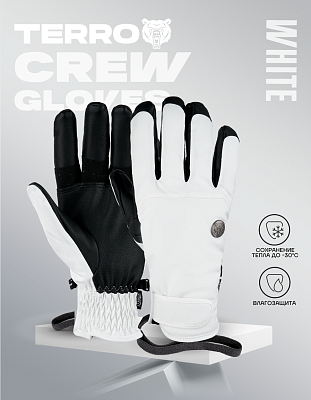 Перчатки TERROR - CREW Gloves (White)